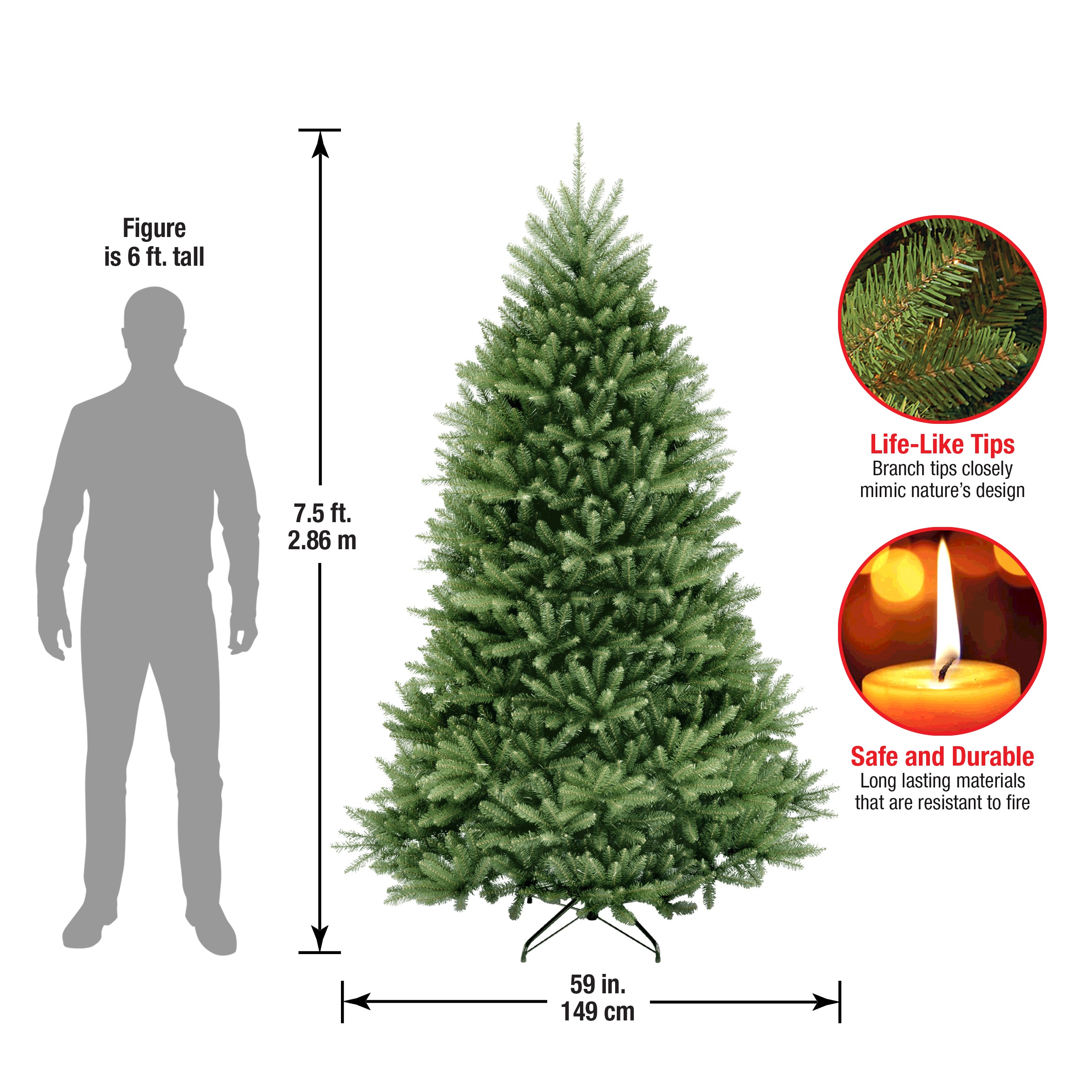 7.5 ft. Dunhill Fir Tree