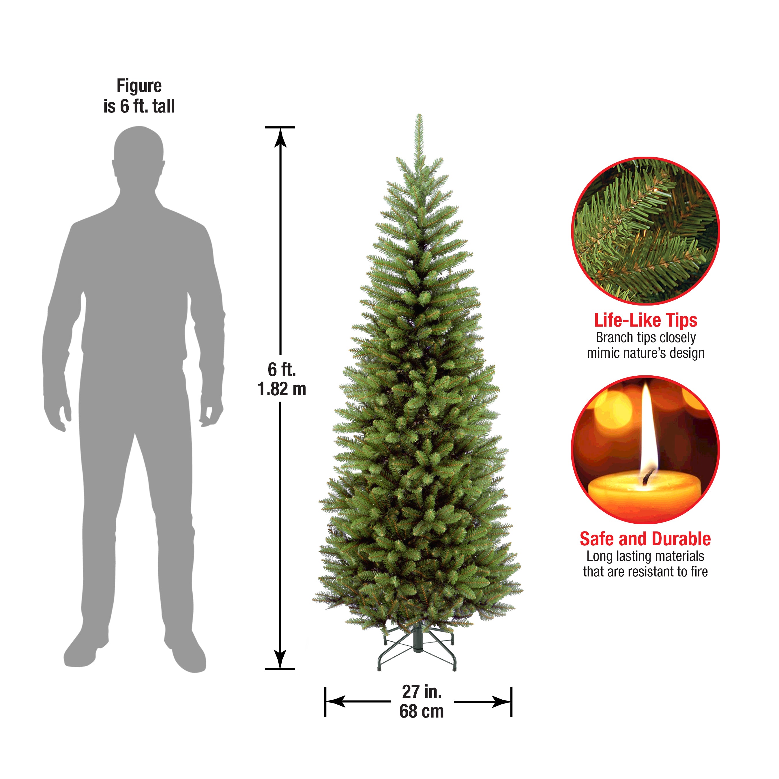 6 ft. Kingswood Fir Pencil Tree