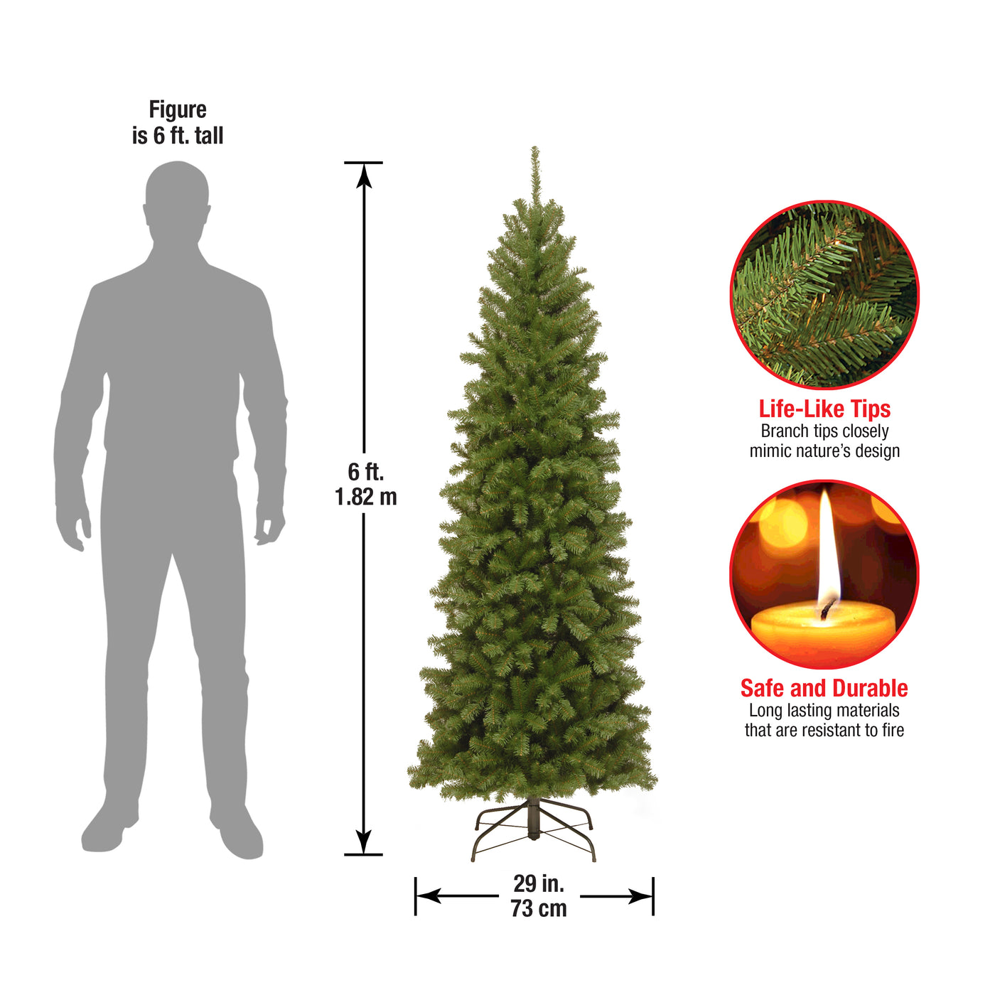 6 ft. North Valley Spruce Pencil Slim Tree