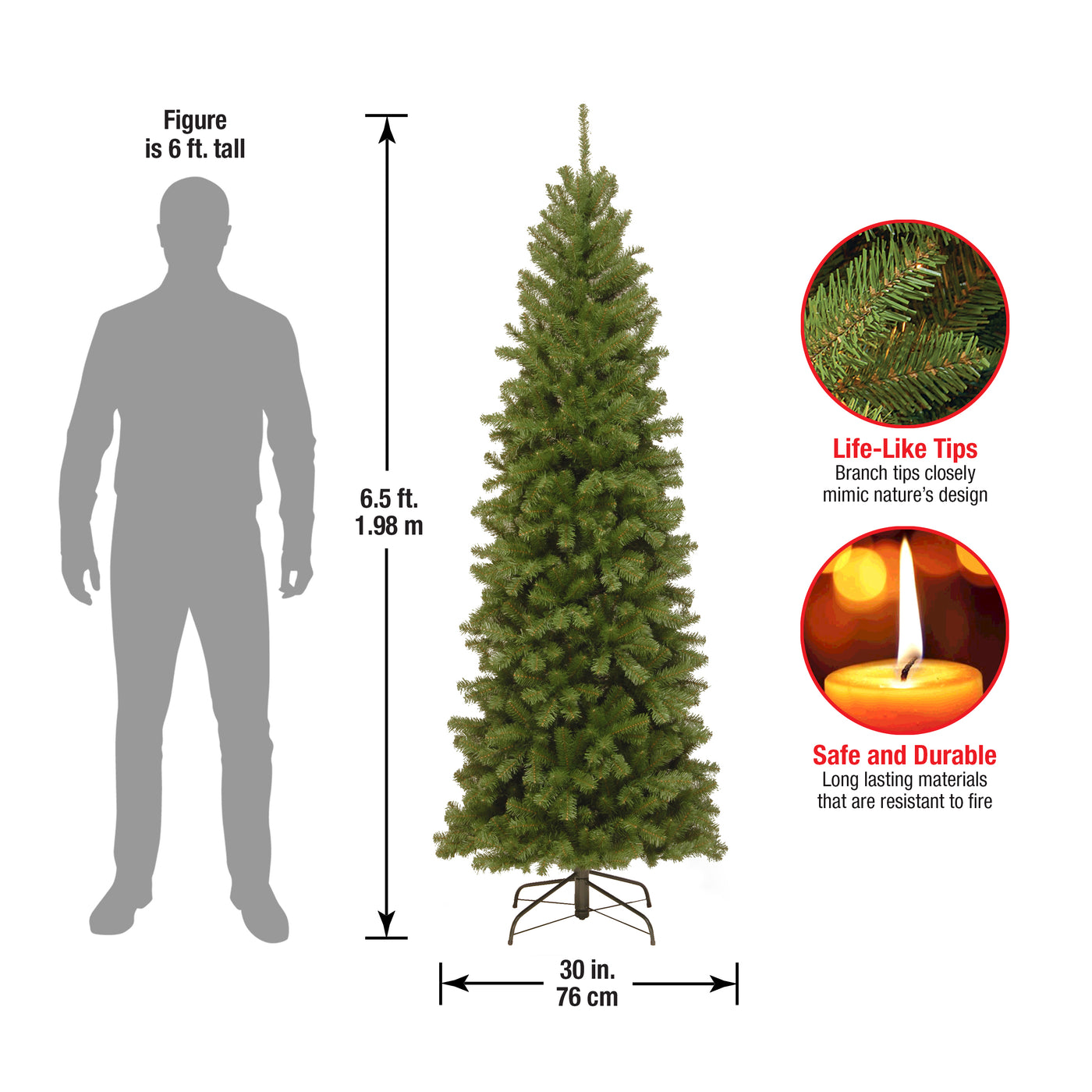 6.5 ft. North Valley Spruce Pencil Slim Tree