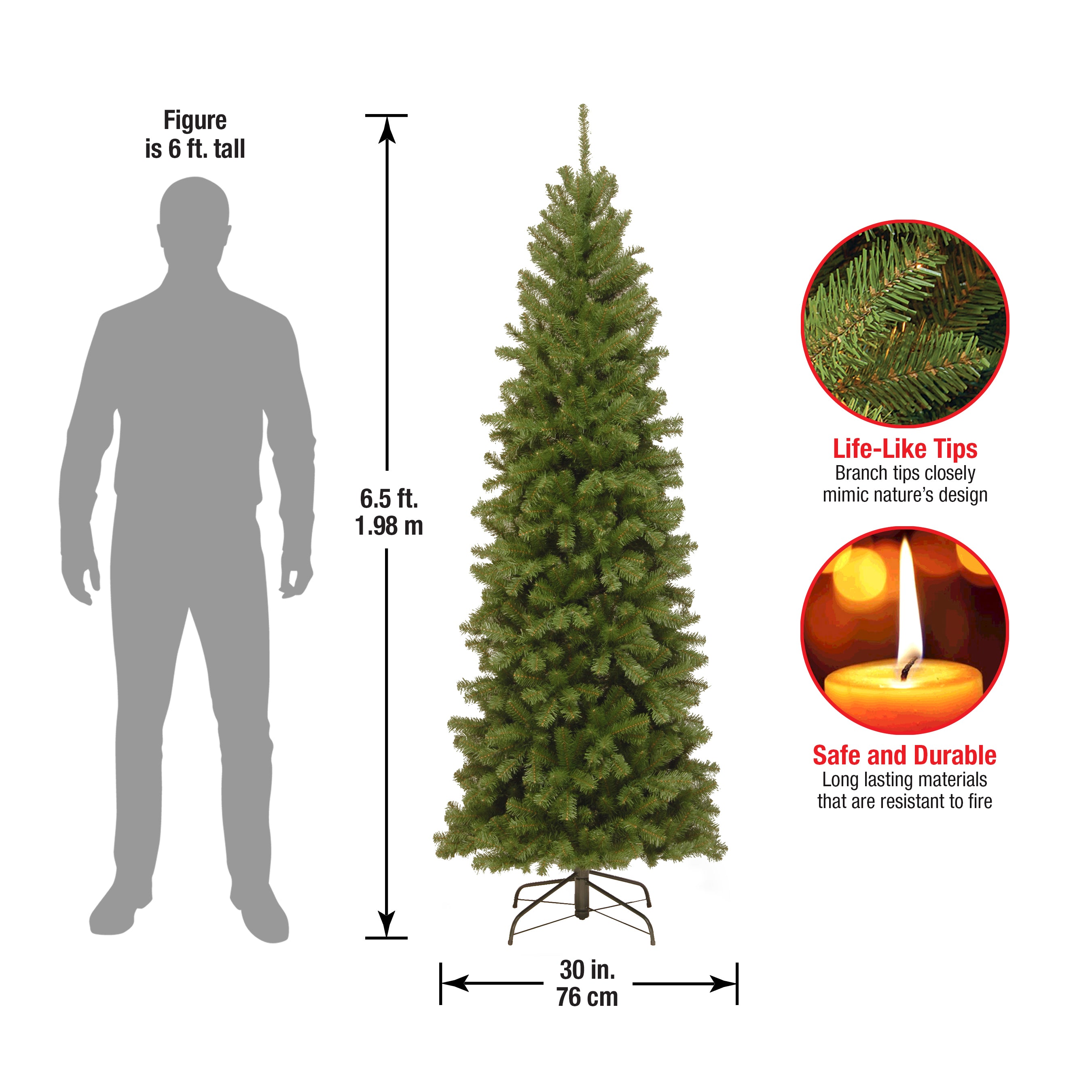 6.5 ft. North Valley Spruce Pencil Slim Tree