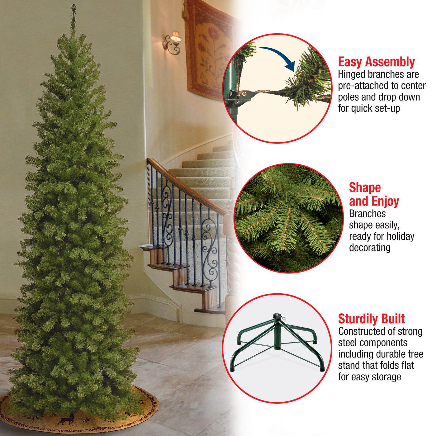 9 ft. North Valley Spruce Pencil Slim Tree