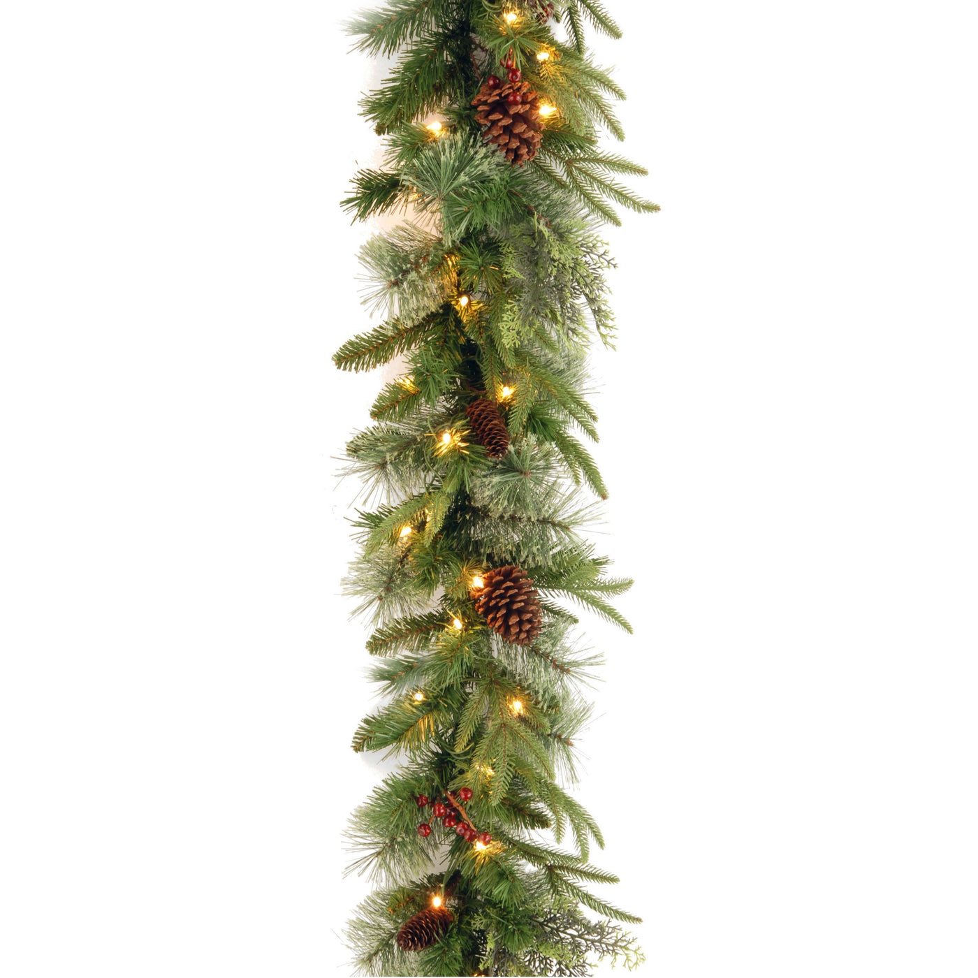 9 ft. Pre-Lit Colonial Fir Garland with Dual Color LED Lights