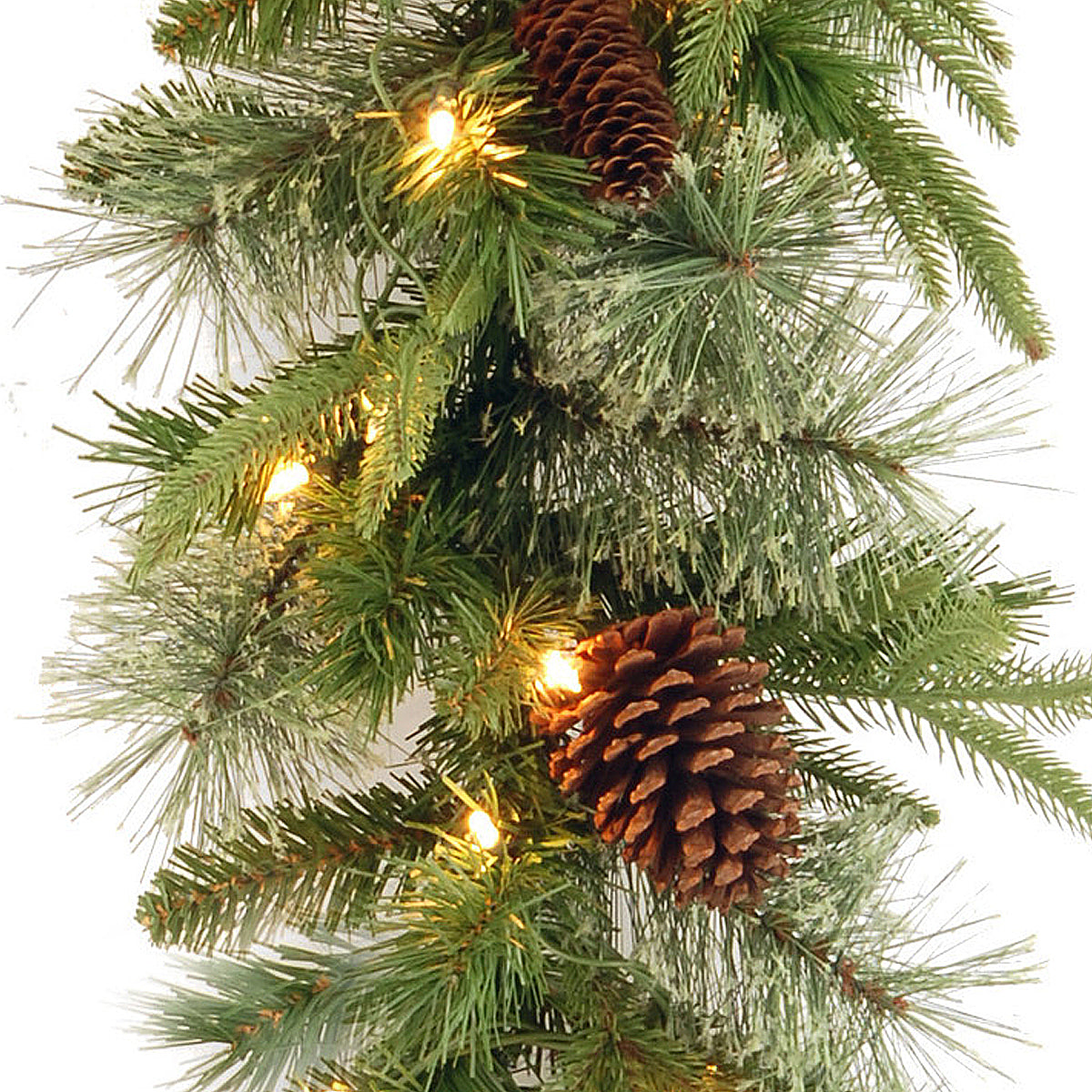 9 ft. Pre-Lit Colonial Fir Garland with Dual Color LED Lights