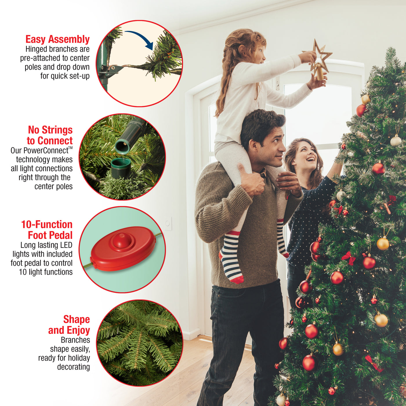 7.5 ft. Pre-Lit Downswept Douglas Fir Tree with 750 Dual Color LED Lights