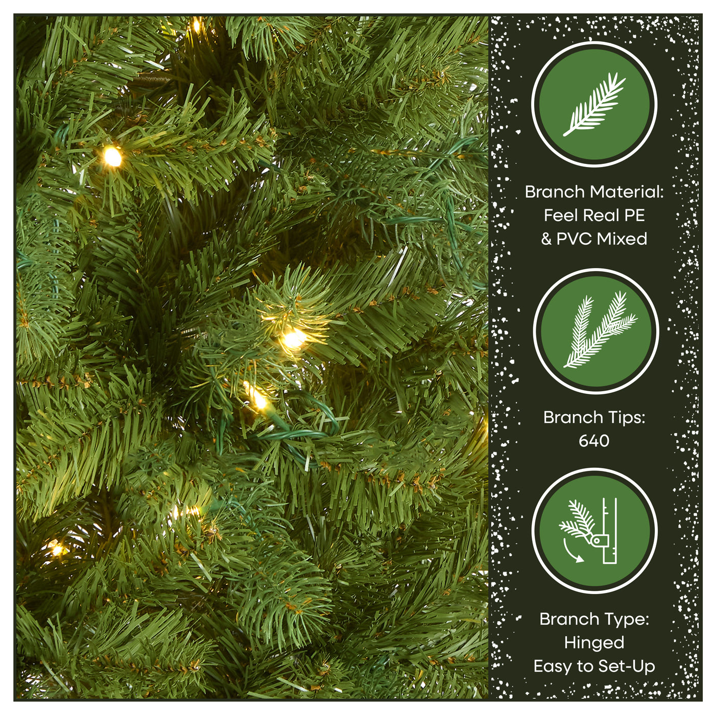 6.5 ft. Pre-Lit Downswept Douglas Fir Pencil Slim Tree with Dual Color LED Lights